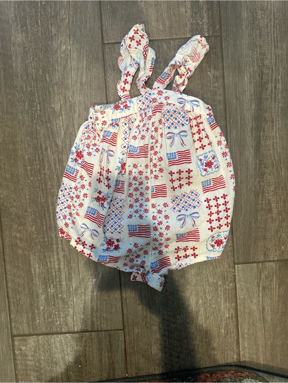 Old Navy Red, White & Blue Flag Print Baby One-Piece